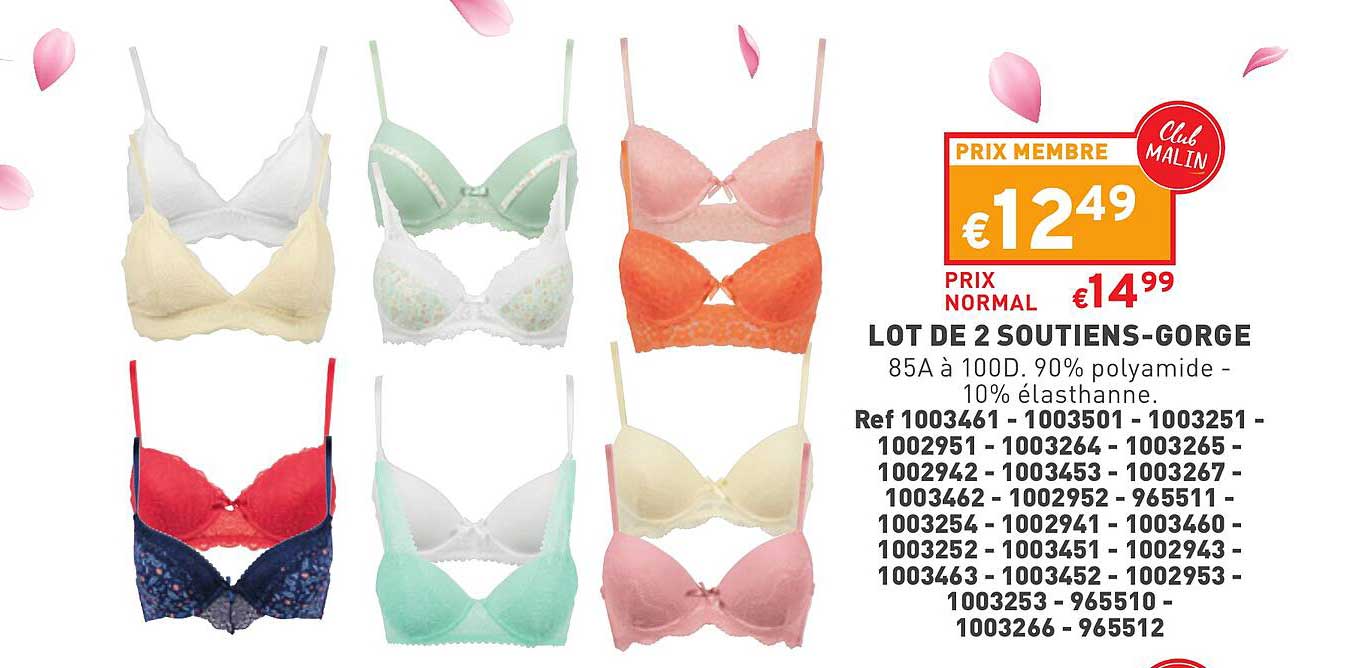 lot de 2 soutiens-gorge