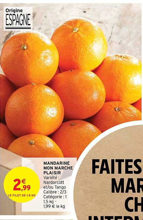 mandarine mon marché plaisir