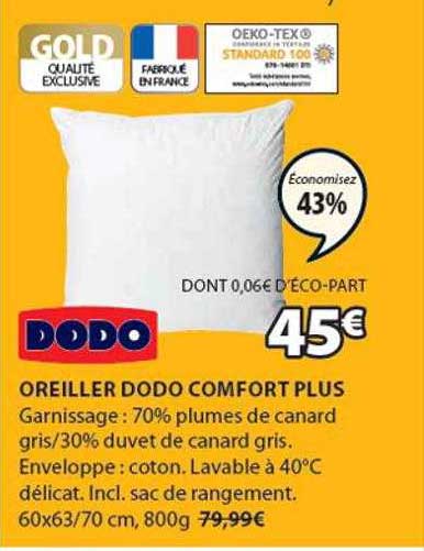 Oreiller Dodo Comfort Plus