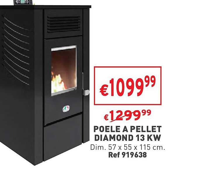 poêle à pellet diamond 13 kw