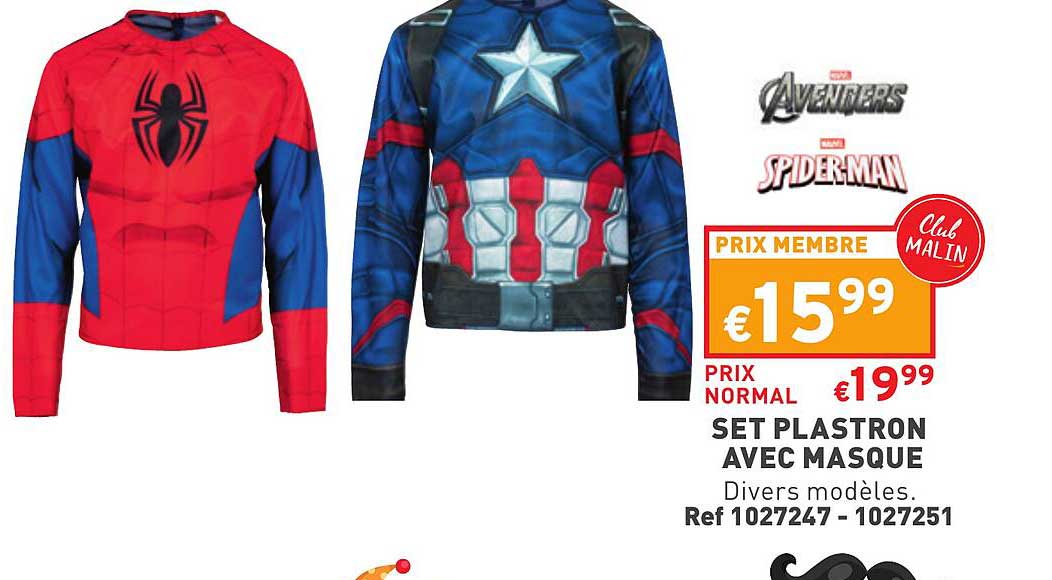 set plastron avec masque