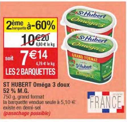 st hubert oméga 3 doux 52% m.g.