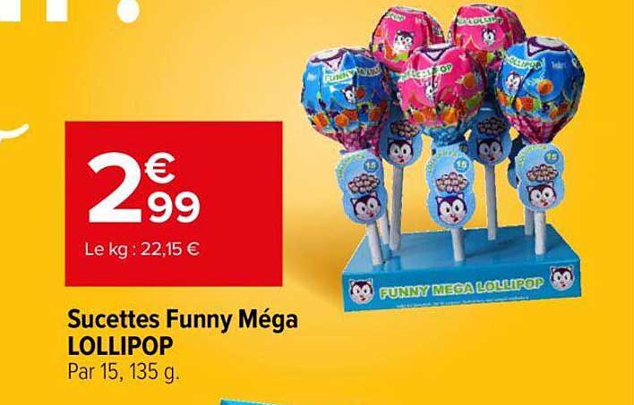 sucettes funny méga lollipop