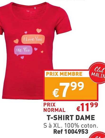 t-shirt dame