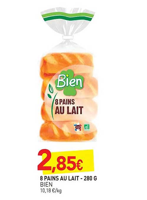 8 Pains Au Lait Bien - 280 G