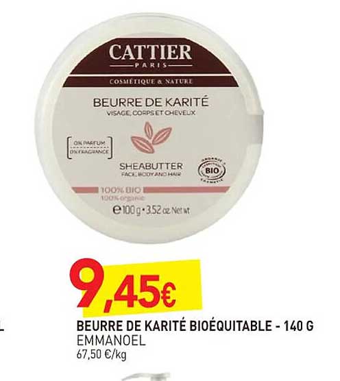 Beurre De Karité Bioéquitable Emmanoel - 140 G