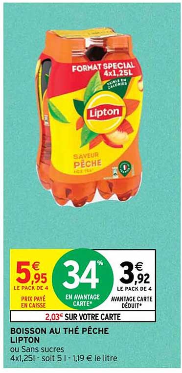 Boisson Au Thé Pêche Lipton