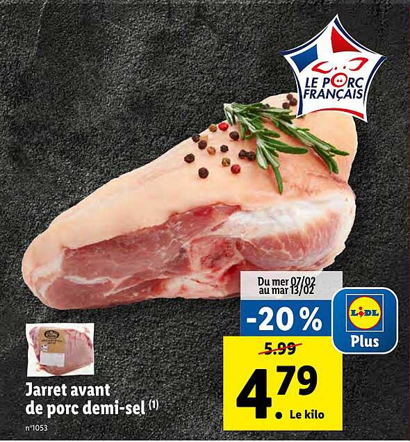 jarret avant de porc demi-sel