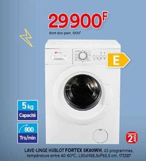 lave-linge hublot fortex