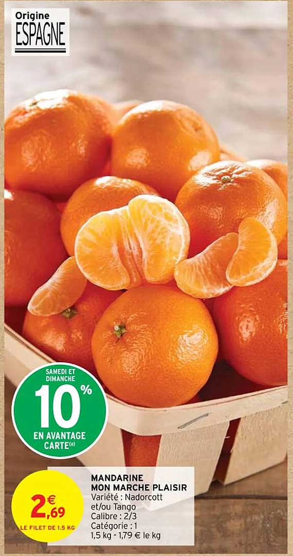 mandarine mon marché plaisir