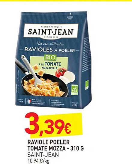 raviole poêler tomate mozza saint-jean - 310 g