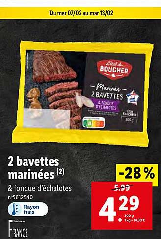 2 bavettes marinées