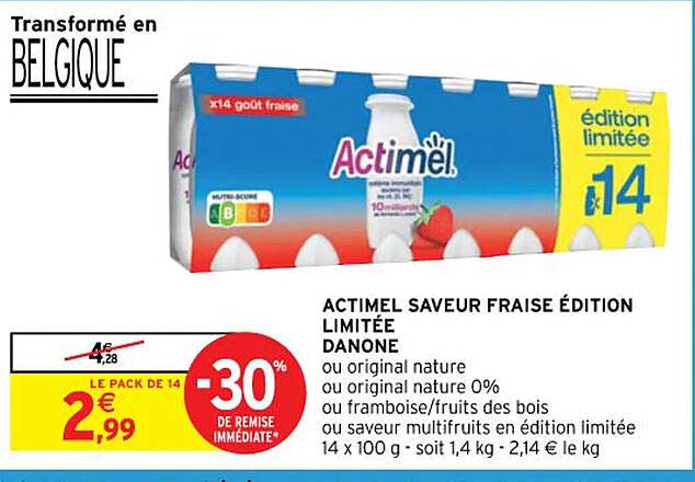 Actimel Saveur Fraise édition Limitée Danone
