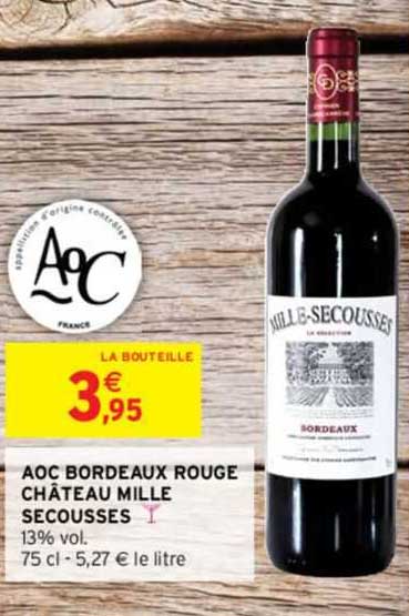 aoc bordeaux rouge château mille secousses