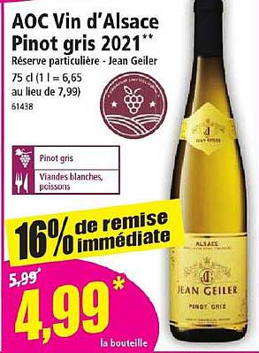 aoc vin d'alsace pinot gris 2021