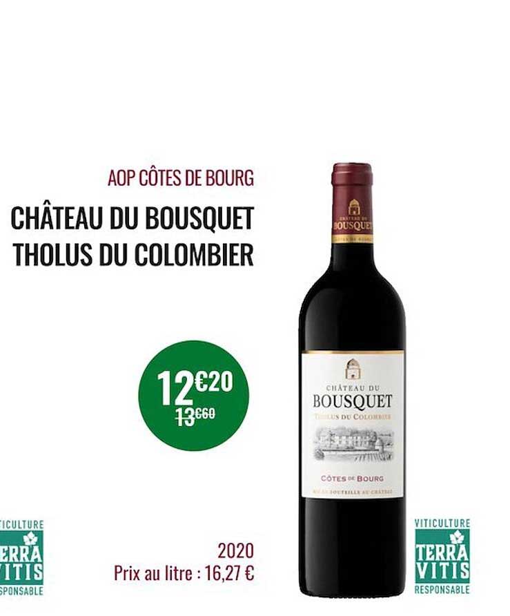 aop côtes de bourg château du bousquet tholus du colomber