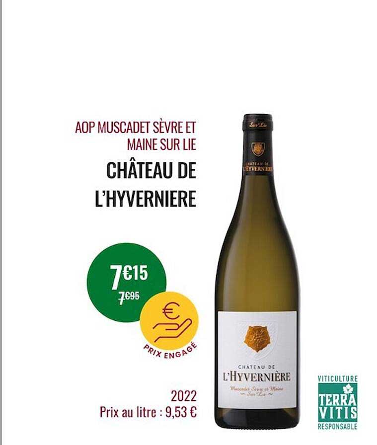 aop muscade sèvre et maine sur lie château de l'hyverniere