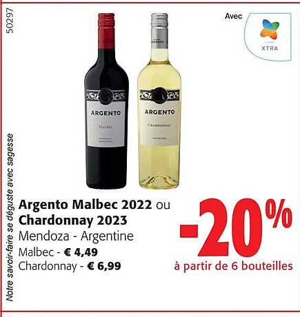 Argento Malbec 2022 Ou Chardonnay 2023
