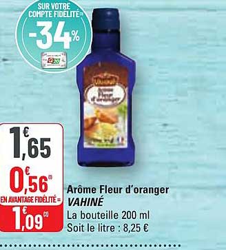arôme fleur d'oranger vahiné