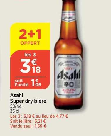 Asahi Super Dry Bière'