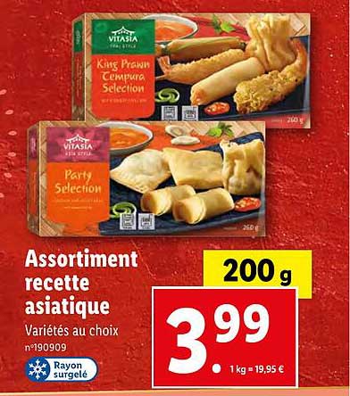 Assortiment Recette Asiatique Vitasia