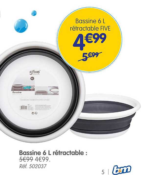 Bassine 6 L Rétractable