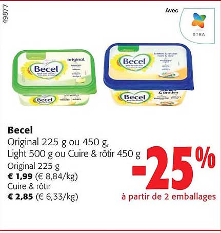 becel original light ou cuire & rôtir