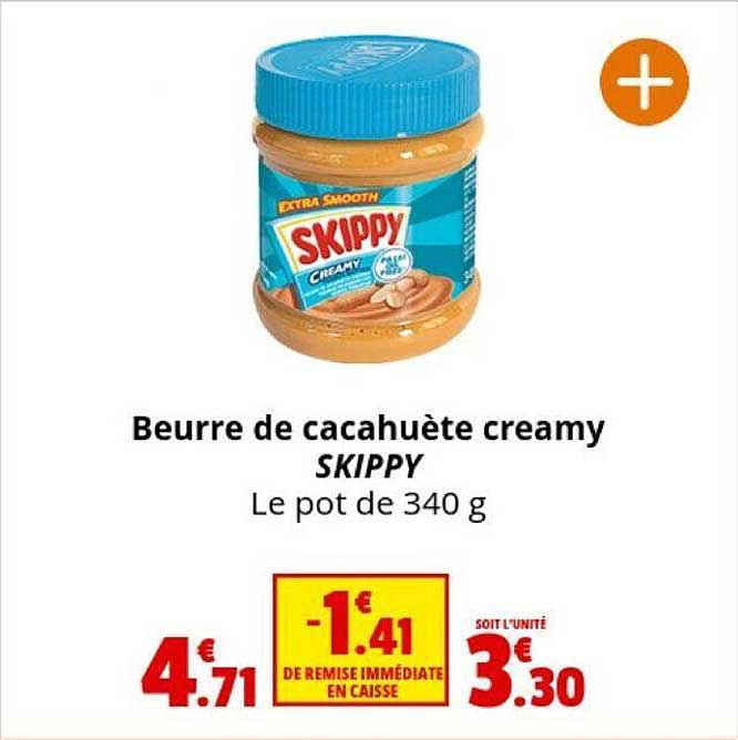 beurre de cacahuète creamy skippy