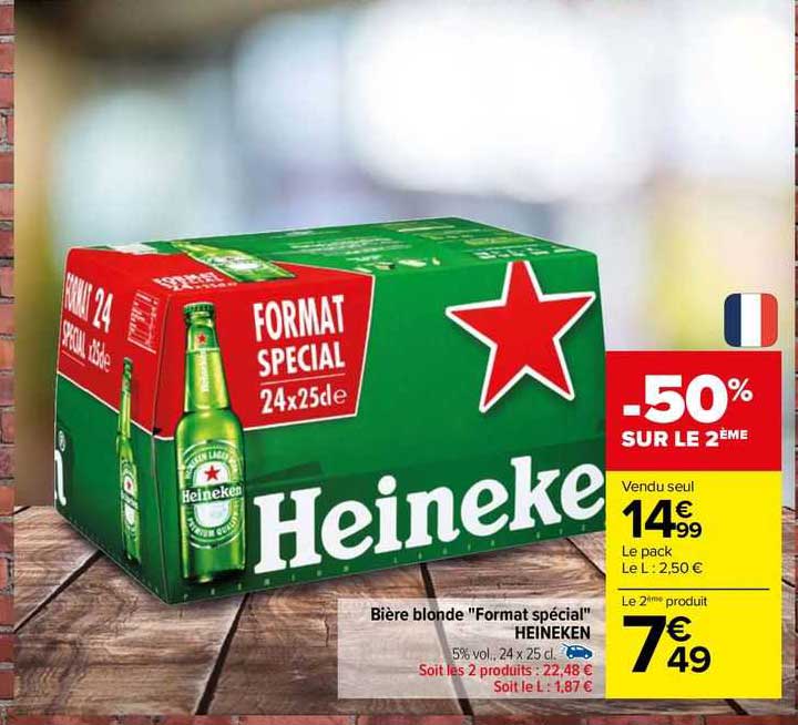 bière blonde "format spécial" heineken