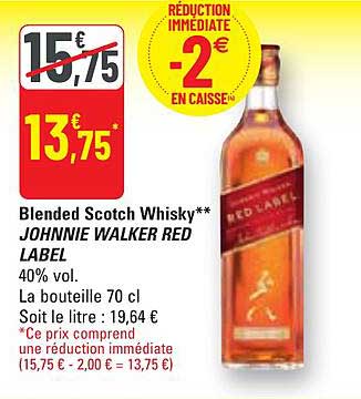 blended scotch whisky johnnie walker red label