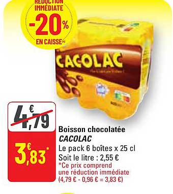 boisson chocolatée cacolac