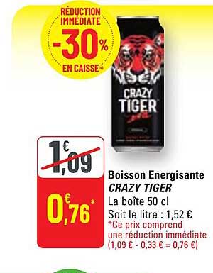 boisson énergisante crazy tiger