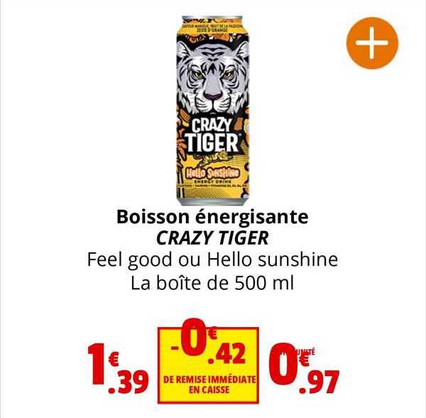 boisson énergisante crazy tiger