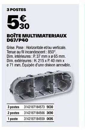 boîte multimateriaux d67/p40