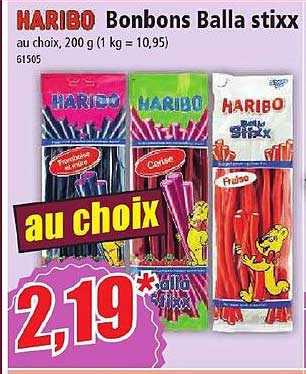 bonbons balla stixx haribo