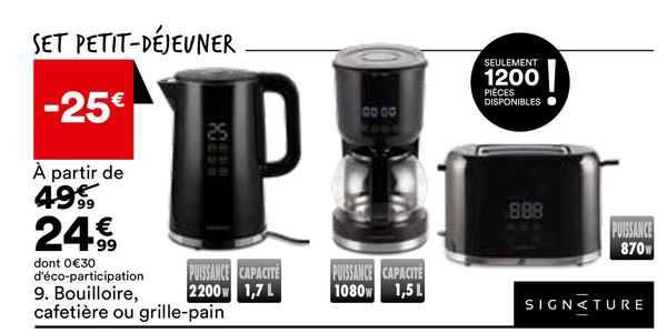 bouilloire, cafetière ou grille-pain