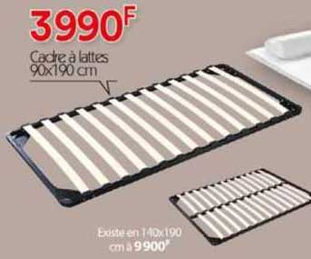 cadre à lattes 90x190 cm