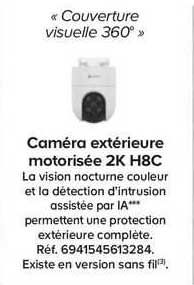 Caméra Extérieure Motorisée 2k H8c