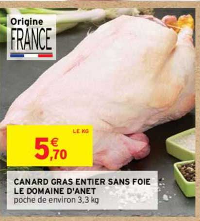 canard gras entier sans foie le domaine d'anet