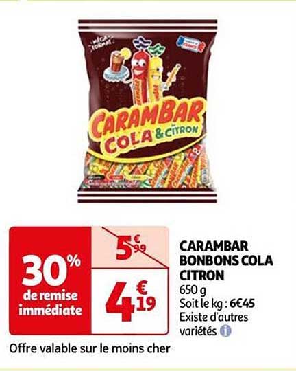 Carambar Bonbons Cola Citron