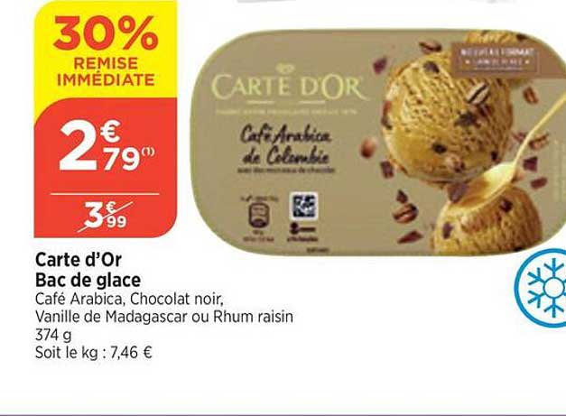 Carte D'or Bac De Glace
