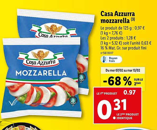 casa azzurra mozzarella