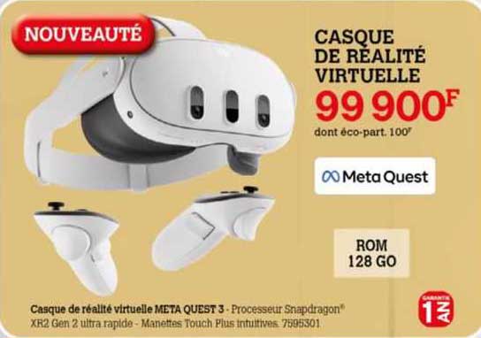 casque de réalité virtuelle meta quest 3