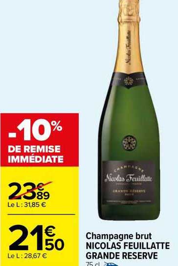 champagne brut nicolas feuillatte grande reserve