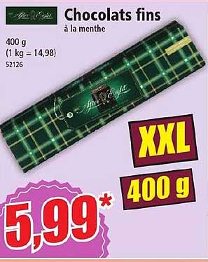 chocolats fins after eight