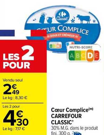 coeur complice carrefour classic