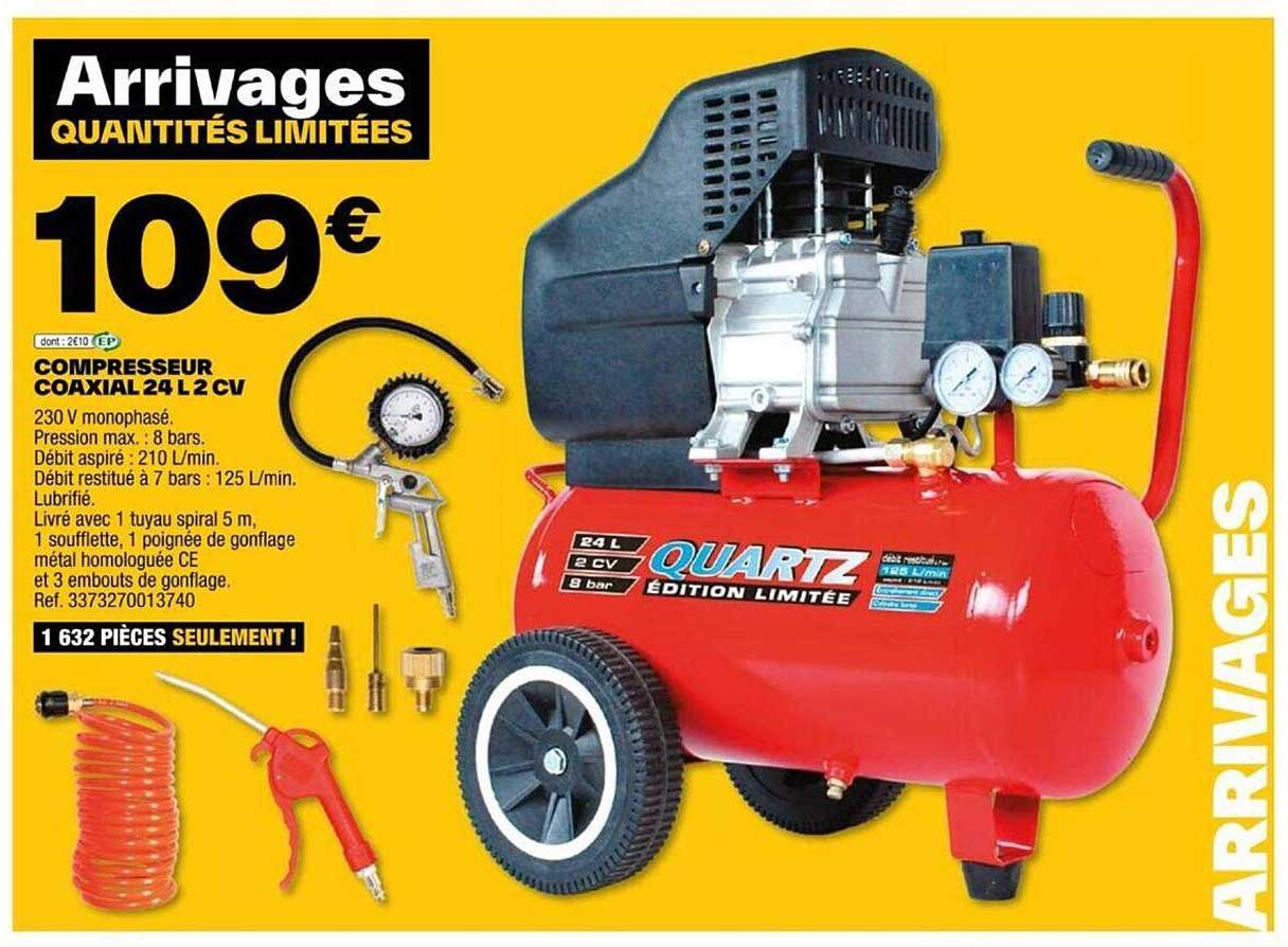 compresseur coaxial 24 l 2 cv