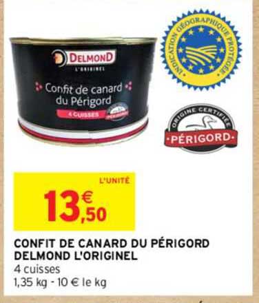 confit de canard du périgord delmond l'originel
