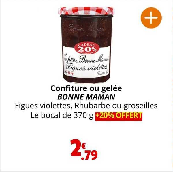 confiture ou gelée bonne maman