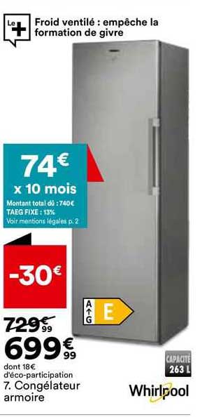 Congélateur Armoire Whirlpool